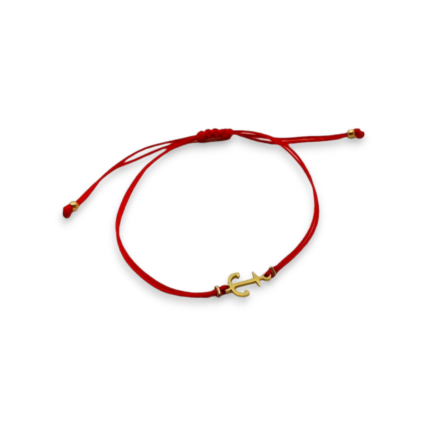 Bracciale rosso con charm a forma di ancora