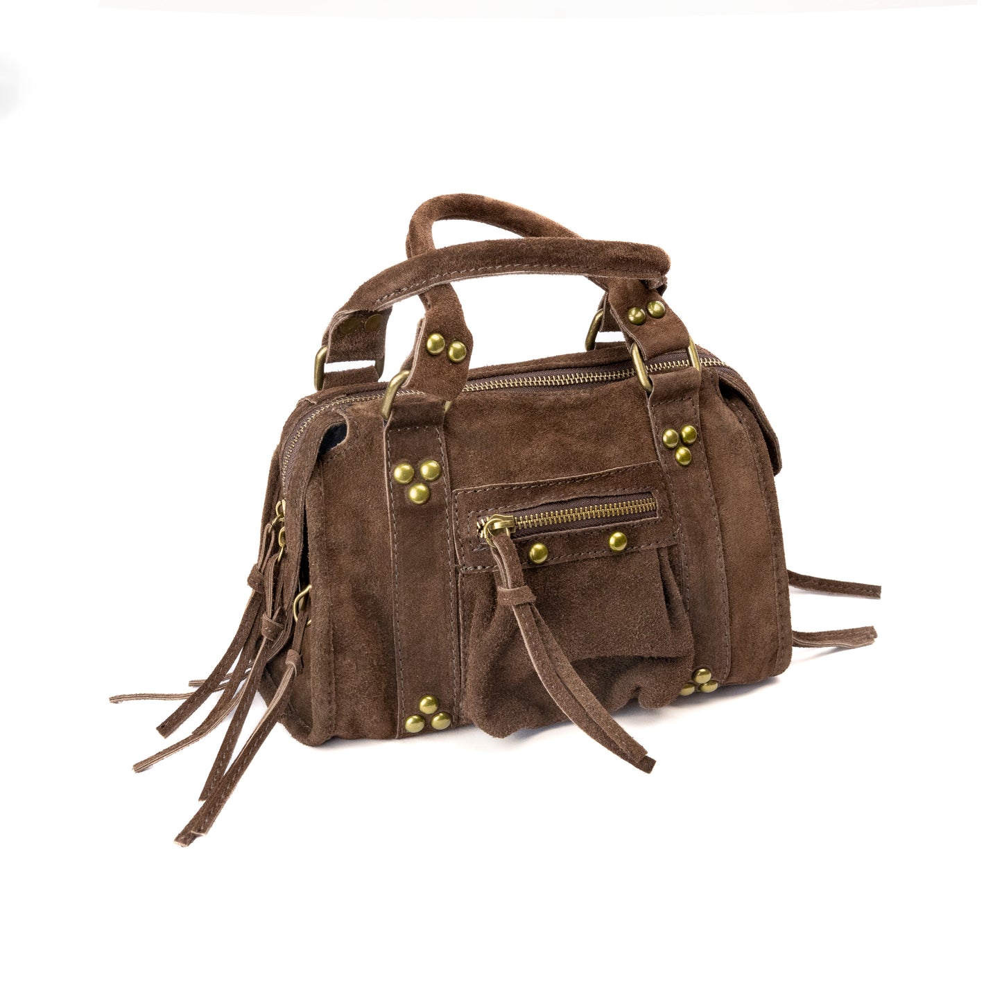 Borsa Mini Bag pelle scamosciata testa di moro