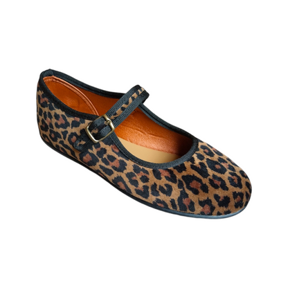 Ballerine di velluto leopardate