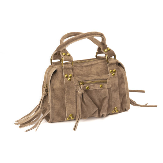 Borsa Mini Bag pelle scamosciata terra di siena